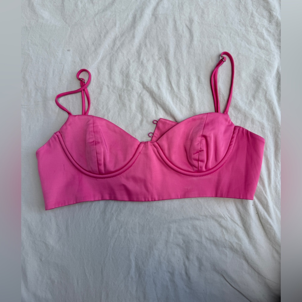 Zara Bright Pink Bustier Top